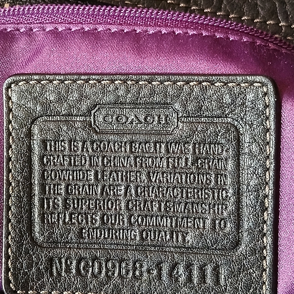 Coach Black Leather Tote Bag - Picture 5 of 9